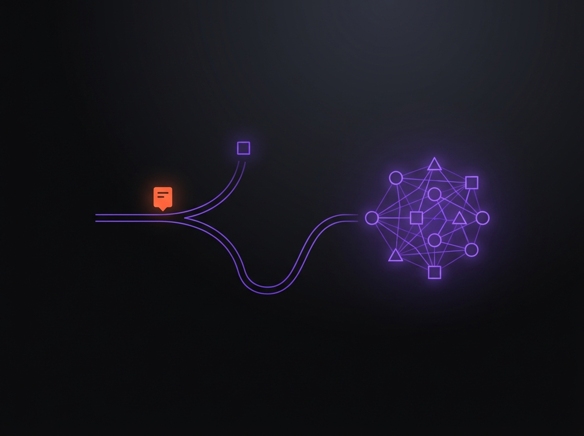 Decision path showing a small portal staying on a subscription and a data-connected portal moving to a custom build