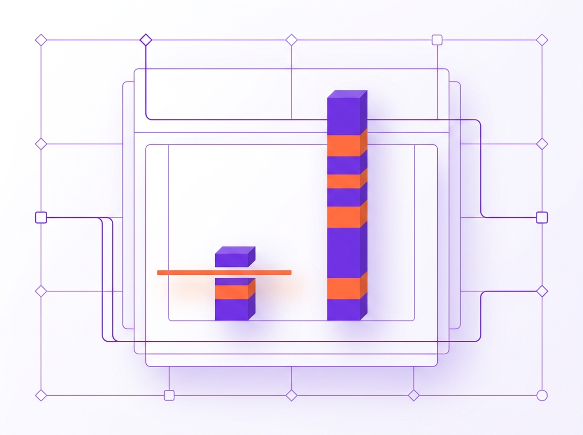 Illustration comparing a small fee bar and a large fee bar on a ledger for a charter booking