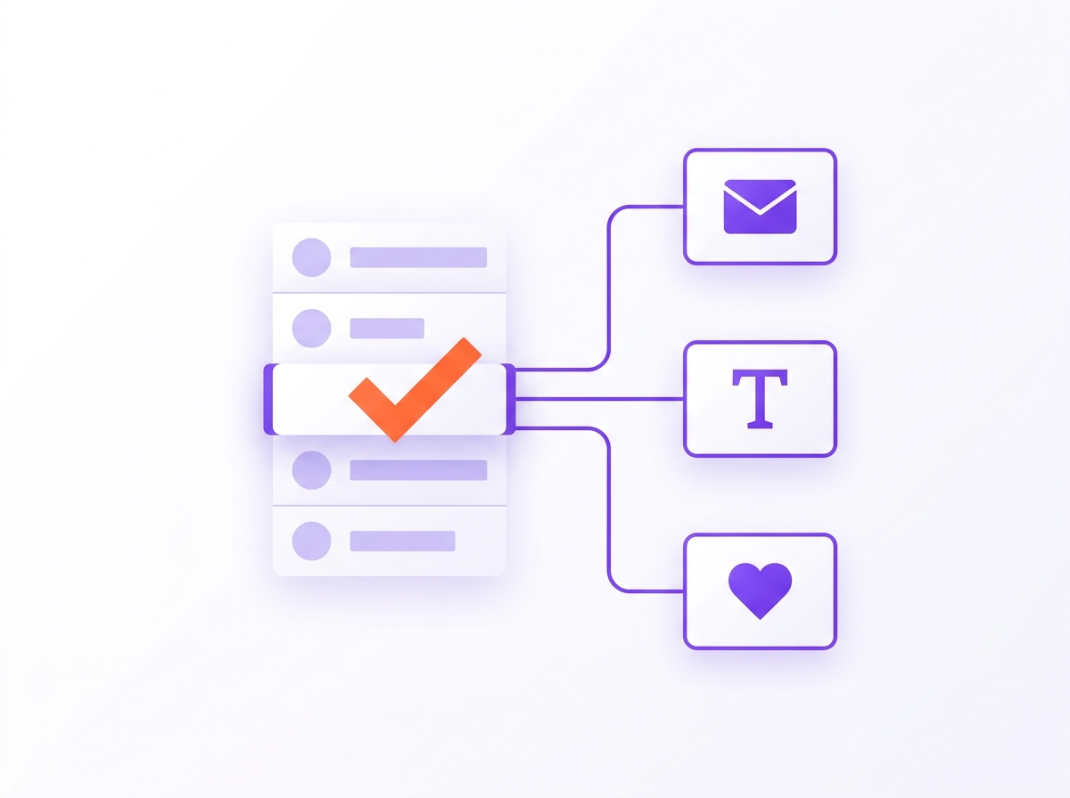 Diagram of one do-not-contact list feeding a text tool, an email tool and a loyalty app