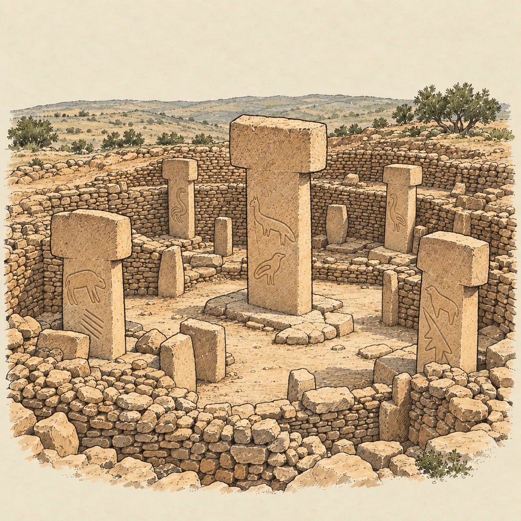 Göbekli Tepe — UNESCO sites illustration from the Suzy Talks Turkey encyclopedia