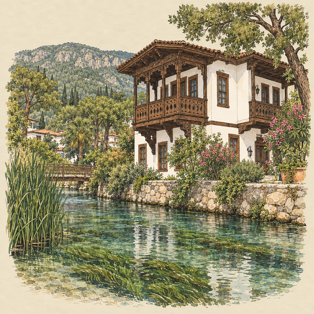 Akyaka — Beach towns illustration from the Suzy Talks Turkey encyclopedia