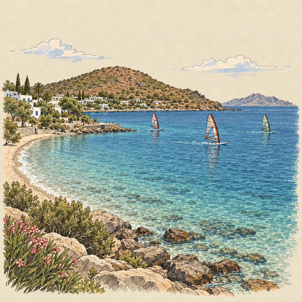 Akyarlar — Beach towns illustration from the Suzy Talks Turkey encyclopedia