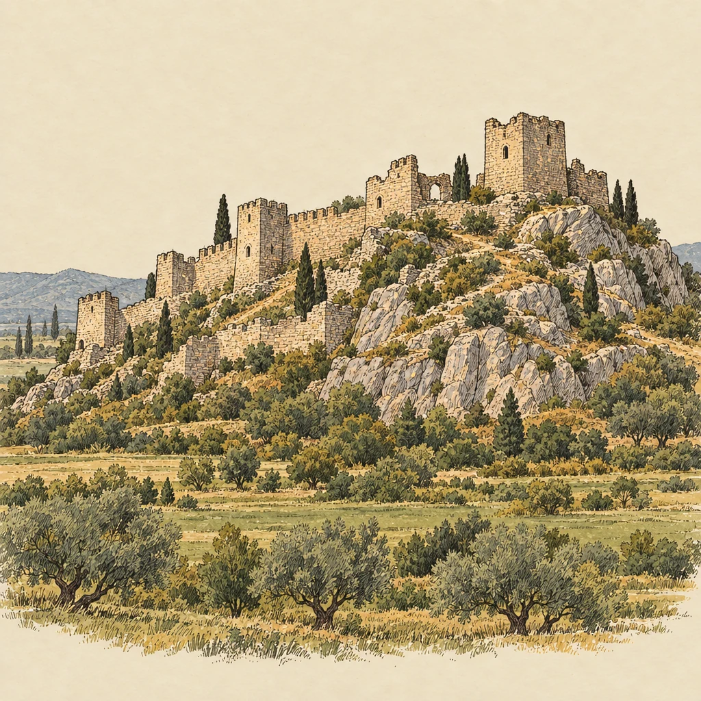 Beçin Kalesi — Historic sites illustration from the Suzy Talks Turkey encyclopedia