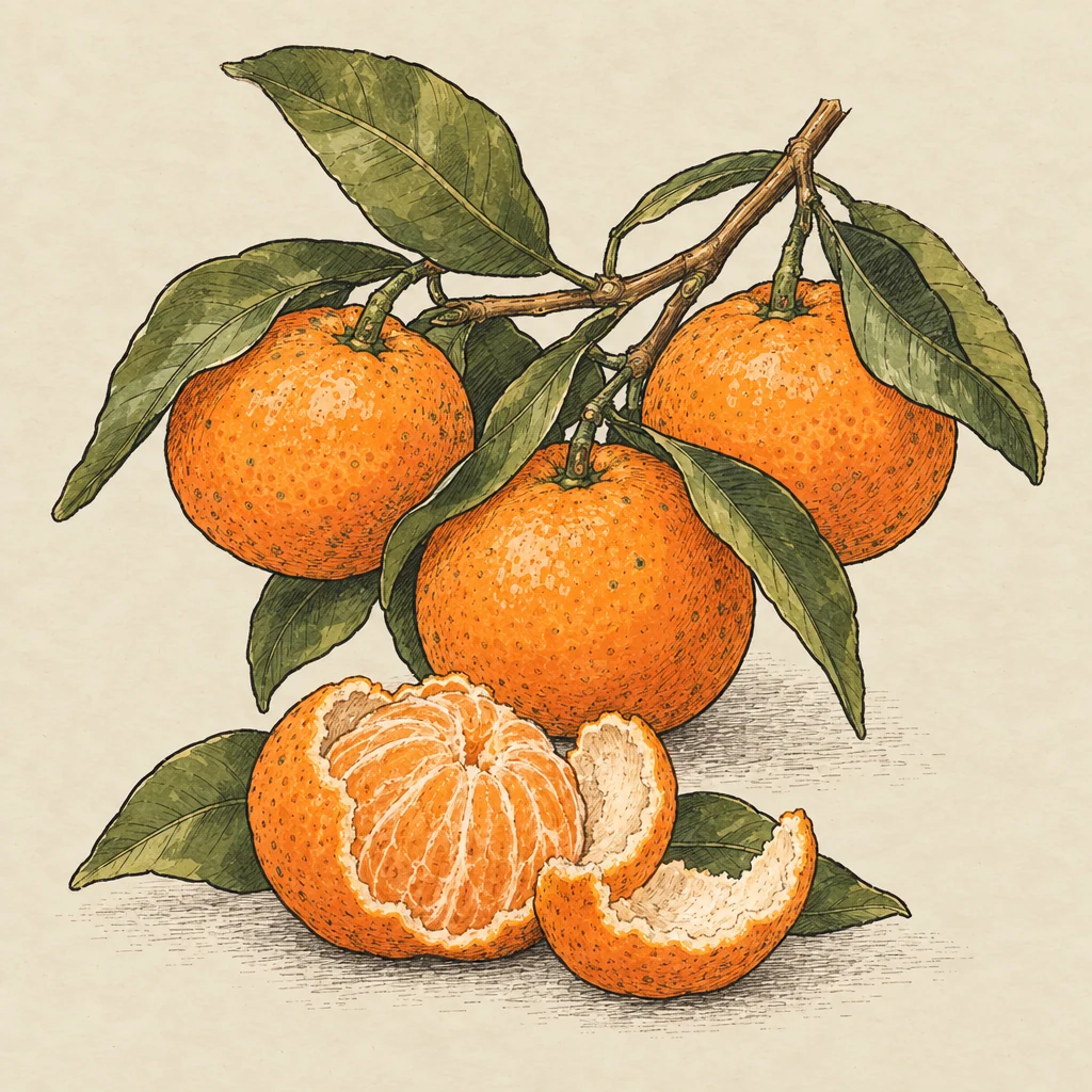 Bodrum mandalinası — Food & drink illustration from the Suzy Talks Turkey encyclopedia