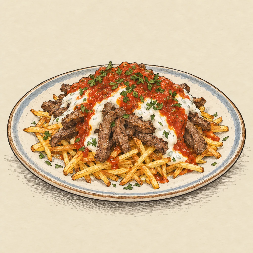 Çökertme kebabı — Food & drink illustration from the Suzy Talks Turkey encyclopedia