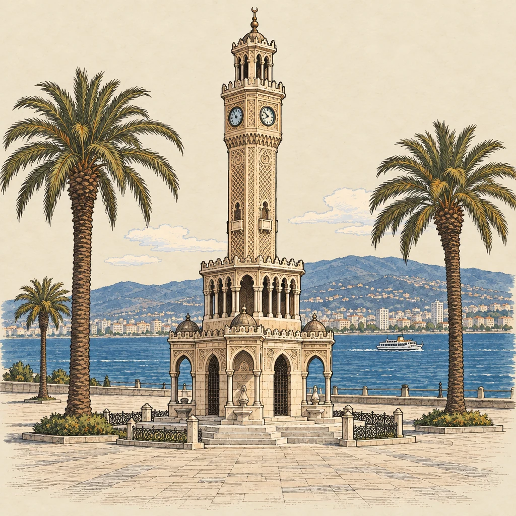 İzmir — Cities & regions illustration from the Suzy Talks Turkey encyclopedia