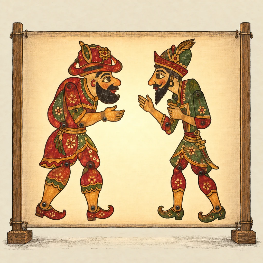 Karagöz ve Hacivat — Traditions & everyday life illustration from the Suzy Talks Turkey encyclopedia