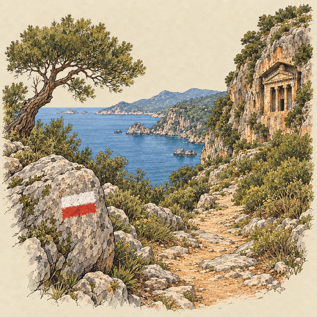 Likya Yolu — Traditions & everyday life illustration from the Suzy Talks Turkey encyclopedia