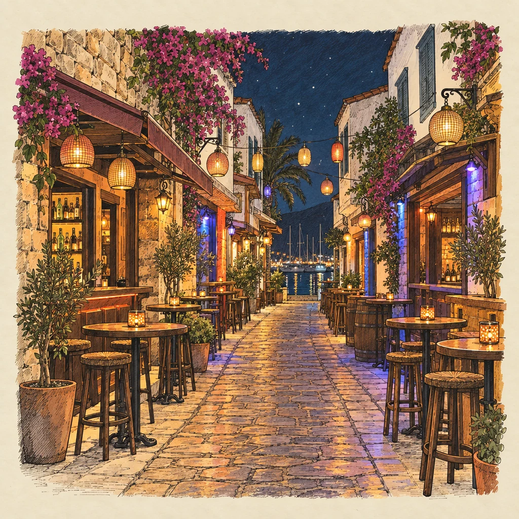 Marmaris Barlar Sokağı — Traditions & everyday life illustration from the Suzy Talks Turkey encyclopedia