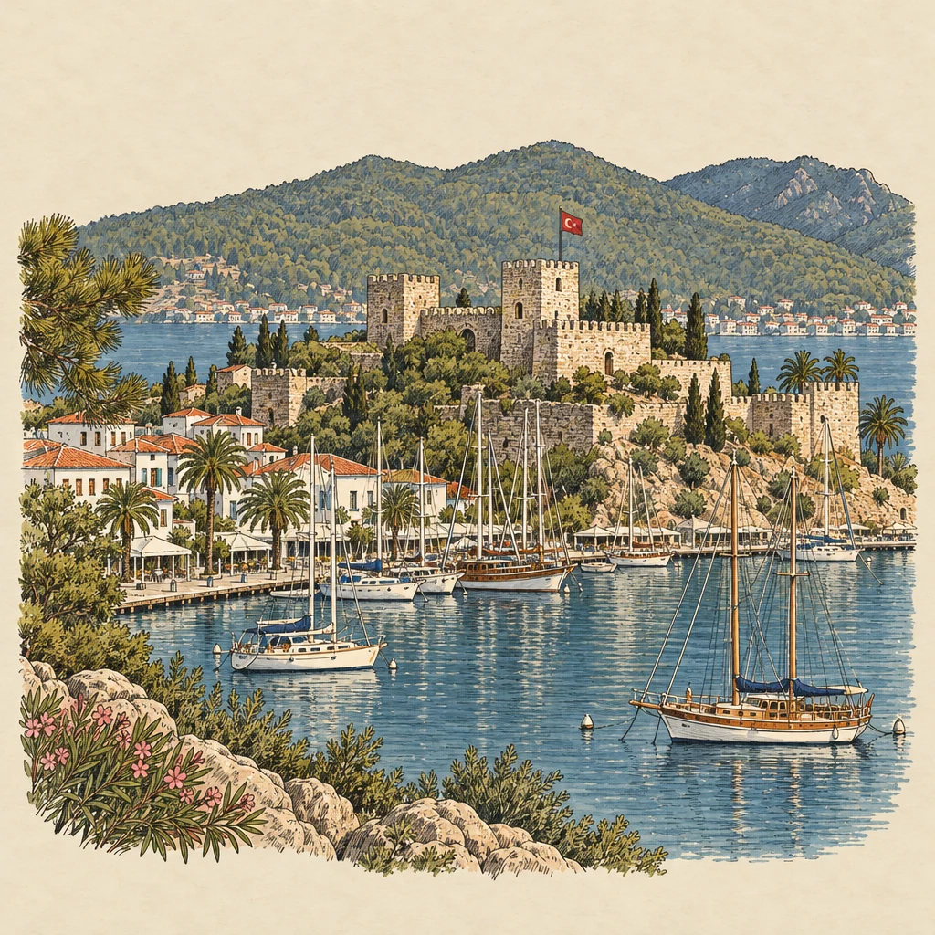 Marmaris — Cities & regions illustration from the Suzy Talks Turkey encyclopedia