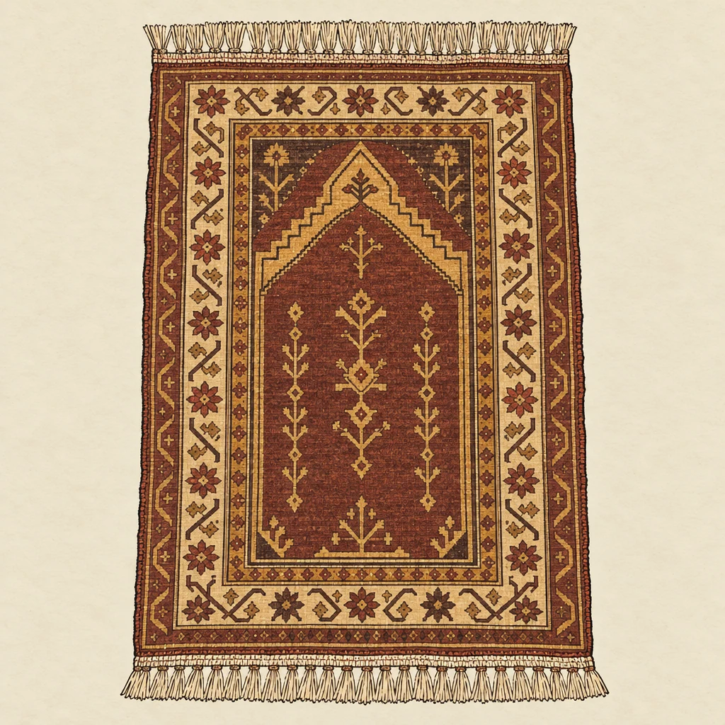 Milas halısı — Traditions & everyday life illustration from the Suzy Talks Turkey encyclopedia