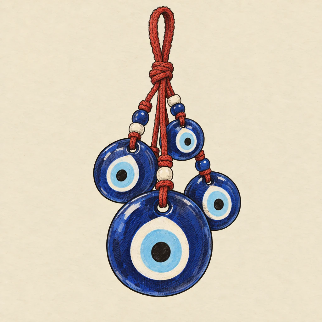 Nazar boncuğu — Traditions & everyday life illustration from the Suzy Talks Turkey encyclopedia