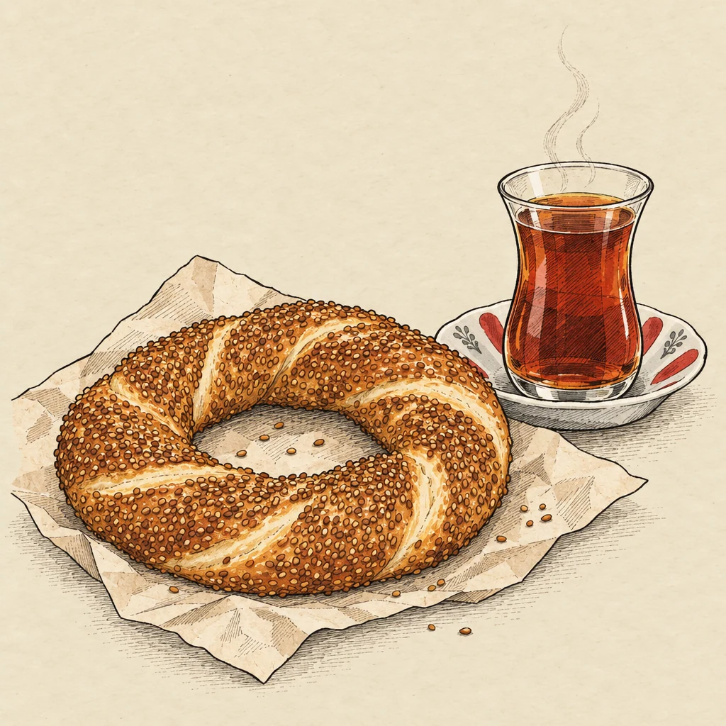 Simit — Food & drink illustration from the Suzy Talks Turkey encyclopedia