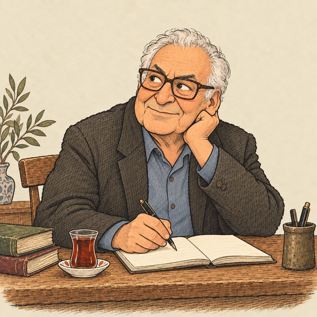 Yaşar Kemal — Writers & poets illustration from the Suzy Talks Turkey encyclopedia