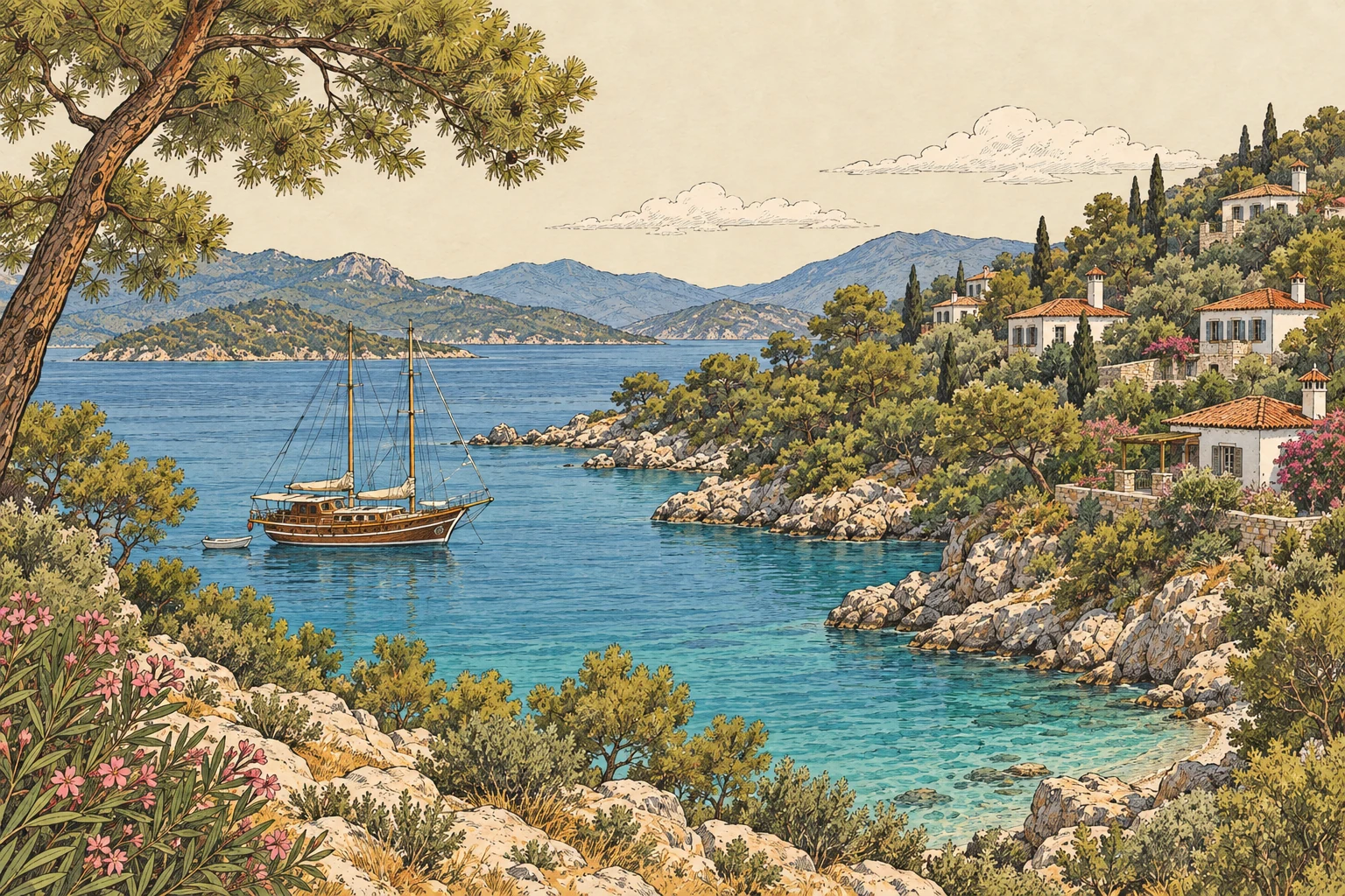 Muğla — a landscape of the province from the Suzy Talks Turkey encyclopedia